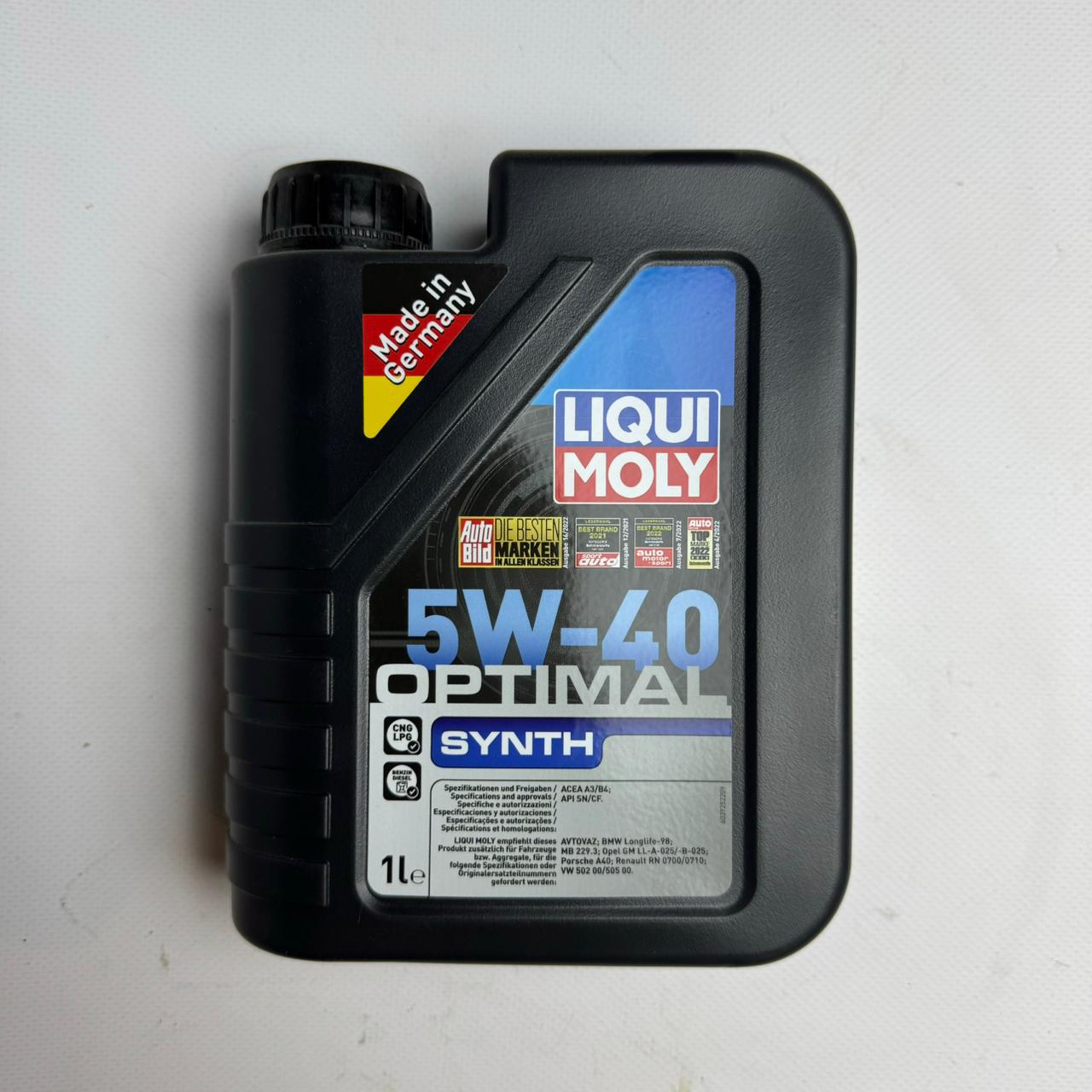 Масло моторное LIQUI MOLY Optimal Synth 5W-40 синтетическое 1 л 3925